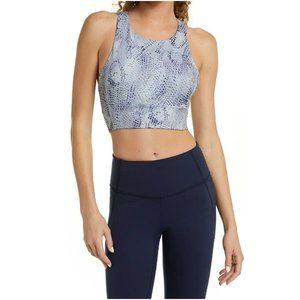 Zella  Racerback Bra in Blue Celestial Serpent Print Large
